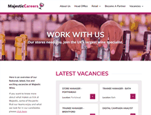 Tablet Screenshot of careers.majestic.co.uk
